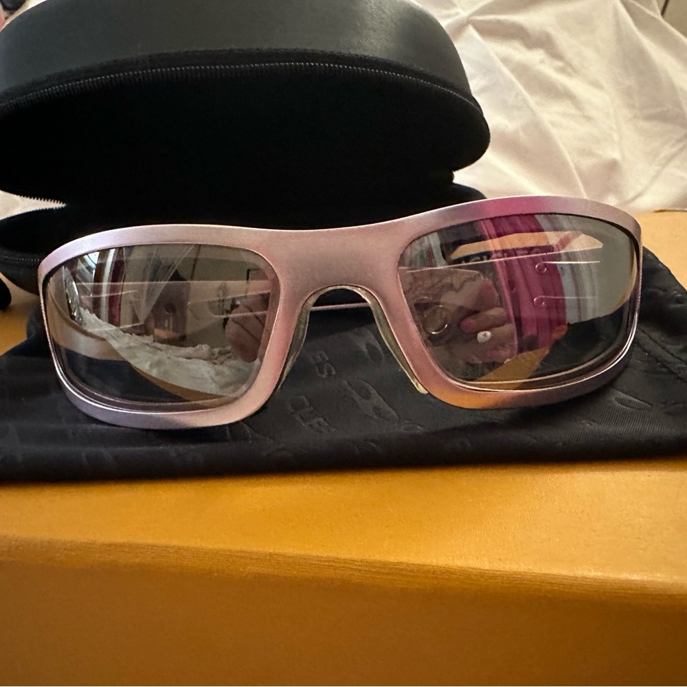 Iclicle Baby Bagger Aluminum pink flame motorcycle riding sunglasses